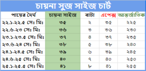 shoes size chart